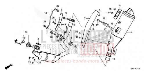 SILENCIEUX D'ECHAPPEMENT ADV750J de 2018